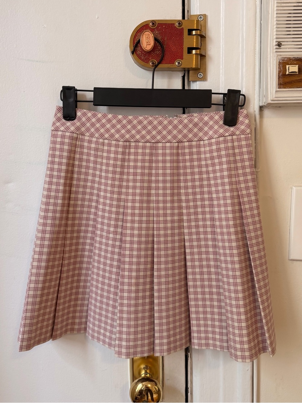 Plaid, pleated skirt